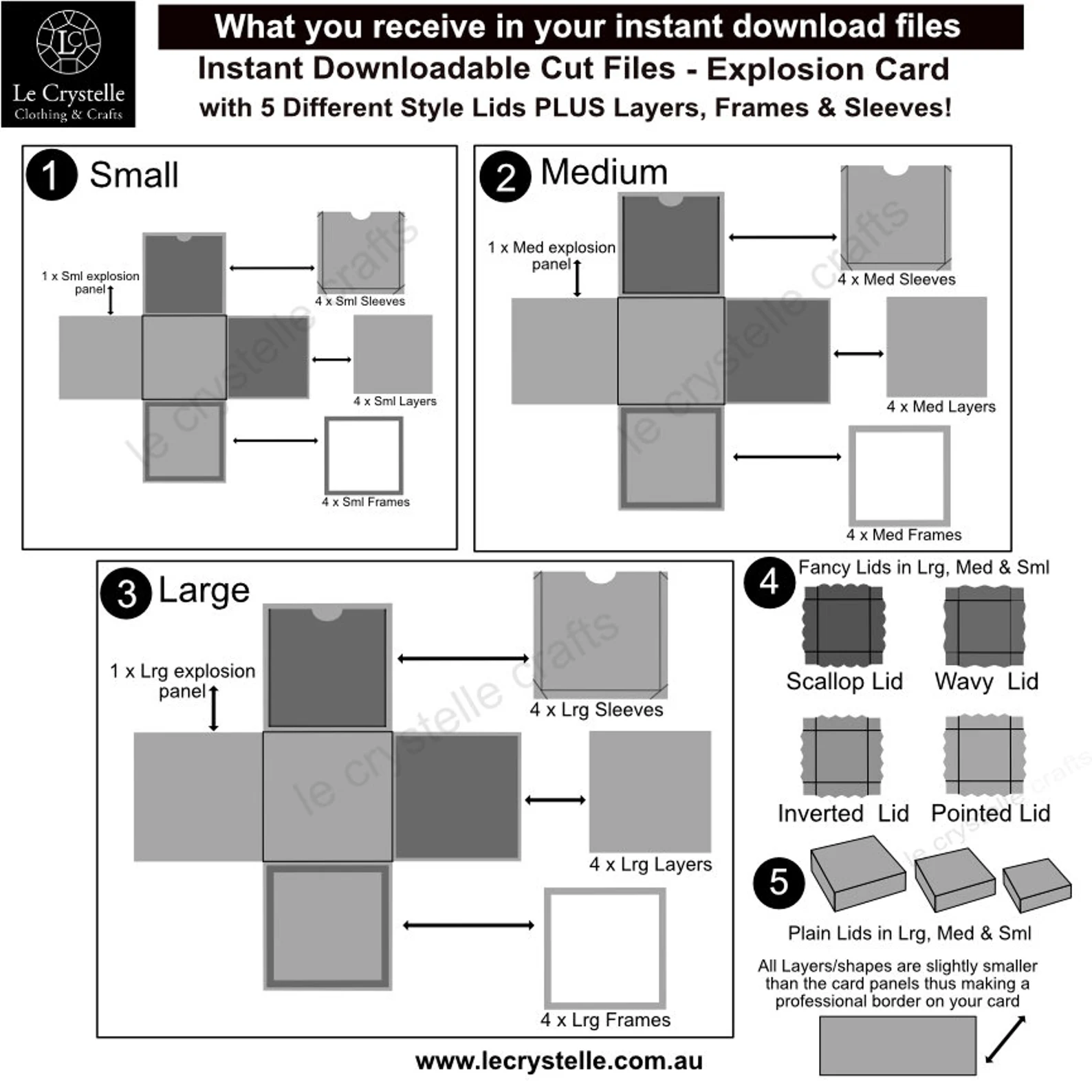 Explosion Box 5 Lids Set 1 SVG - Image 3