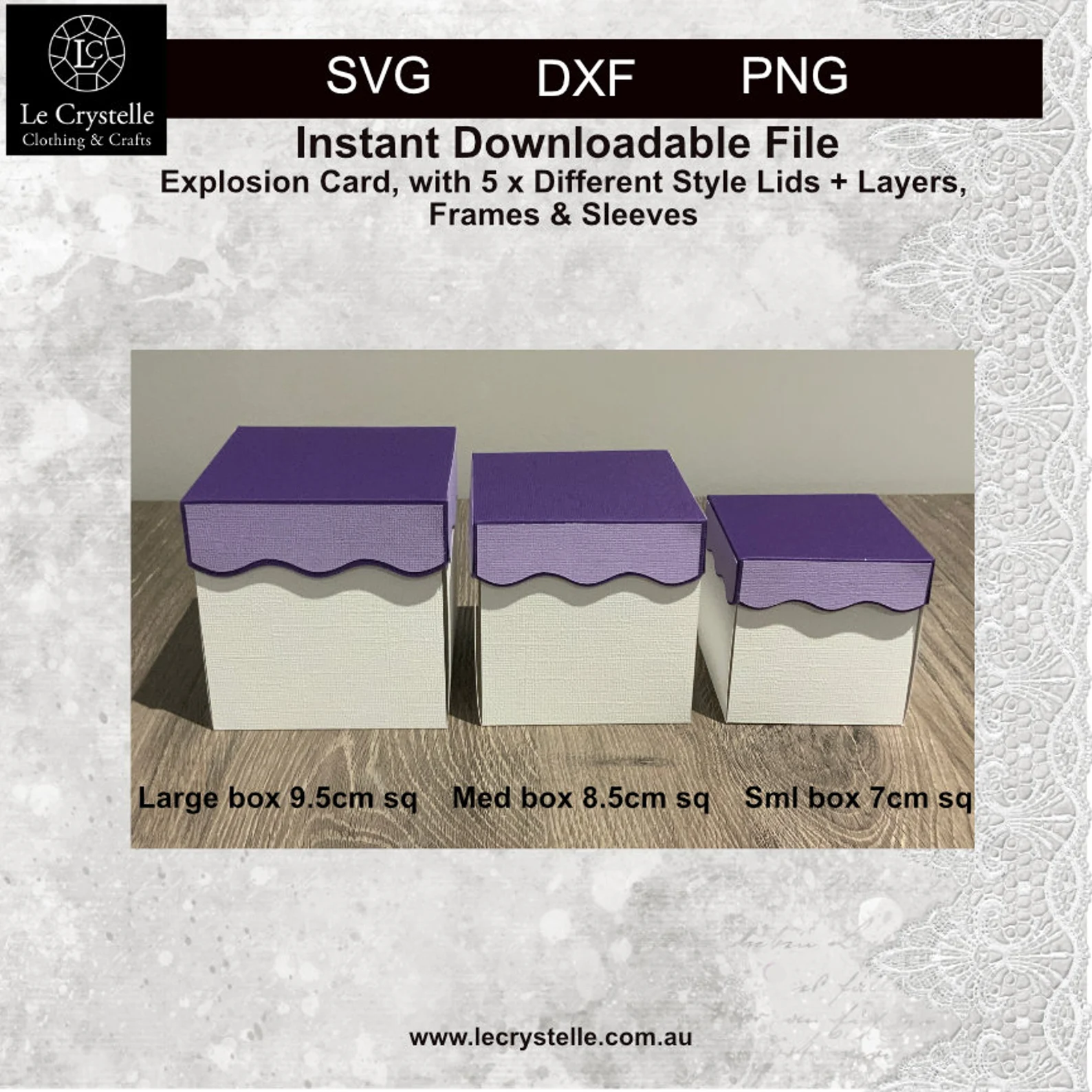 Explosion Box 5 Lids Set 1 SVG - Image 7