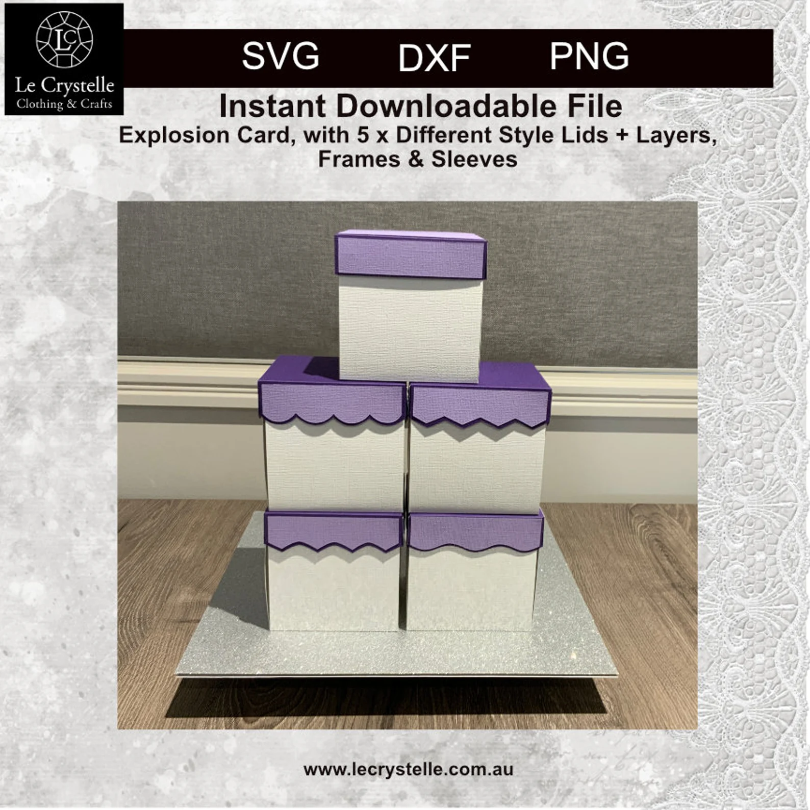 Explosion Box 5 Lids Set 1 SVG - Image 8