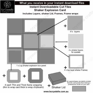 Alternative view of Explosion Box Shaker Card SVG