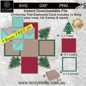 Explosion Box Christmas Tree SVG