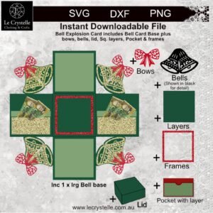 Explosion Box Christmas Bells SVG