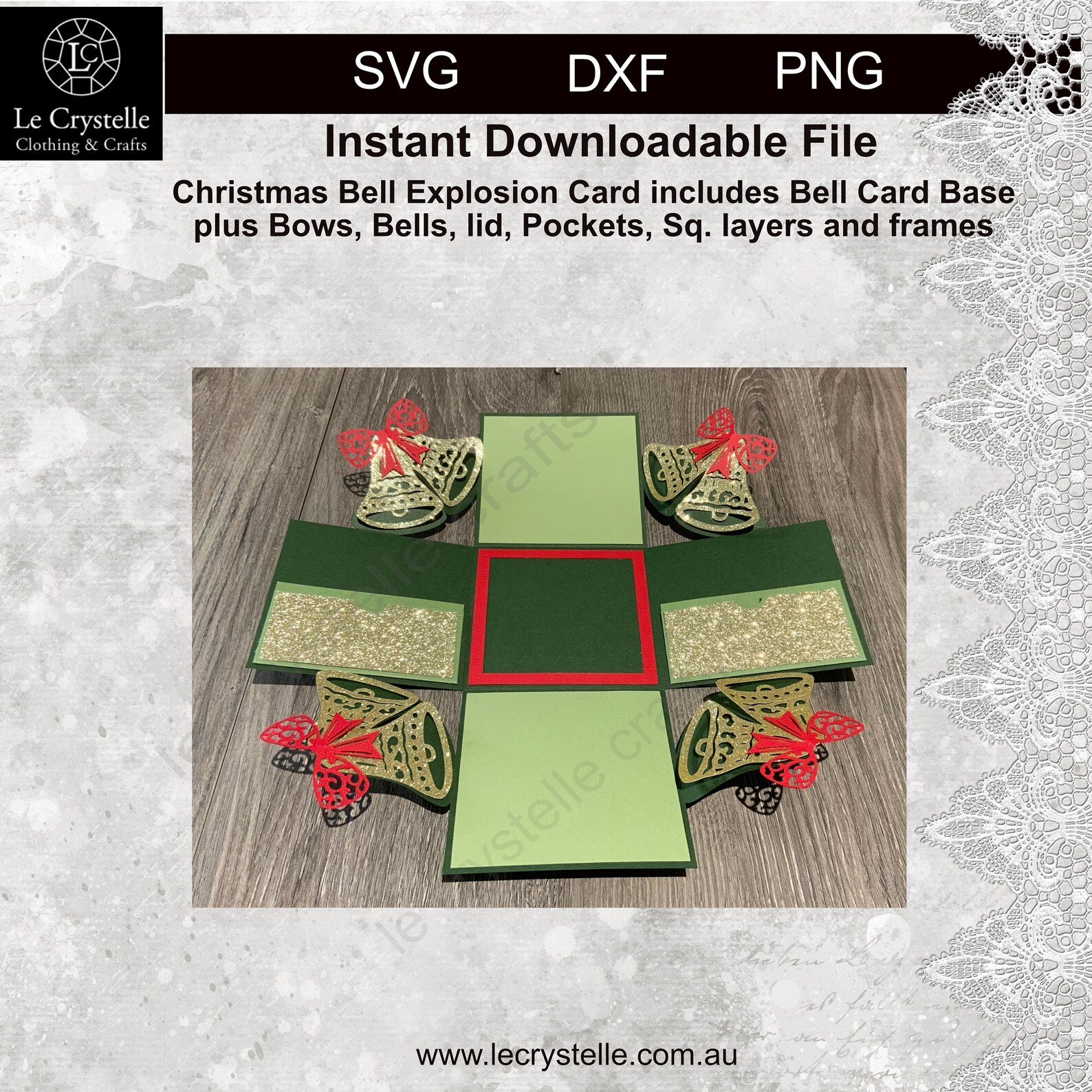 Explosion Box Christmas Bells SVG - Image 4