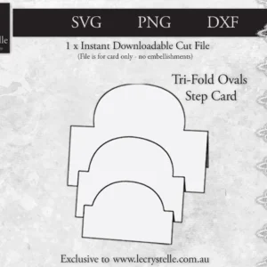 Alternative view of Cardmaking Trifold Oval Card SVG
