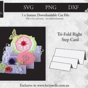 Cardmaking Trifold Right Card SVG