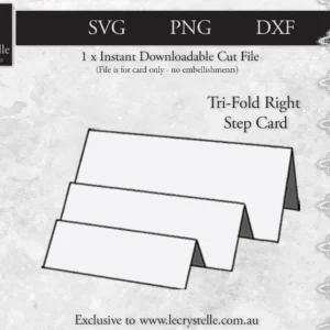 Alternative view of Cardmaking Trifold Right Card SVG