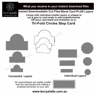 Alternative view of Cardmaking Trifold Circles Step Card SVG
