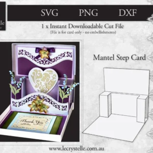 Cardmaking Mantel Step Card SVG