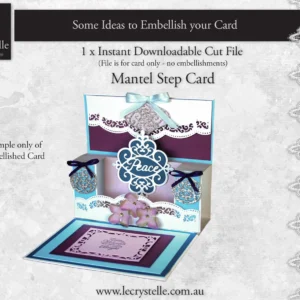 Alternative view of Cardmaking Mantel Step Card SVG