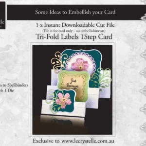 Alternative view of Cardmaking Trifold Labels 1 Step Card SVG