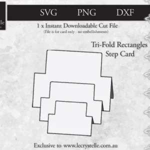 Alternative view of Cardmaking Trifold Rectangles Step Card SVG