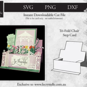 Cardmaking Chair Step Card SVG