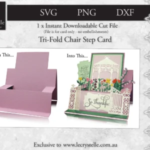 Alternative view of Cardmaking Chair Step Card SVG