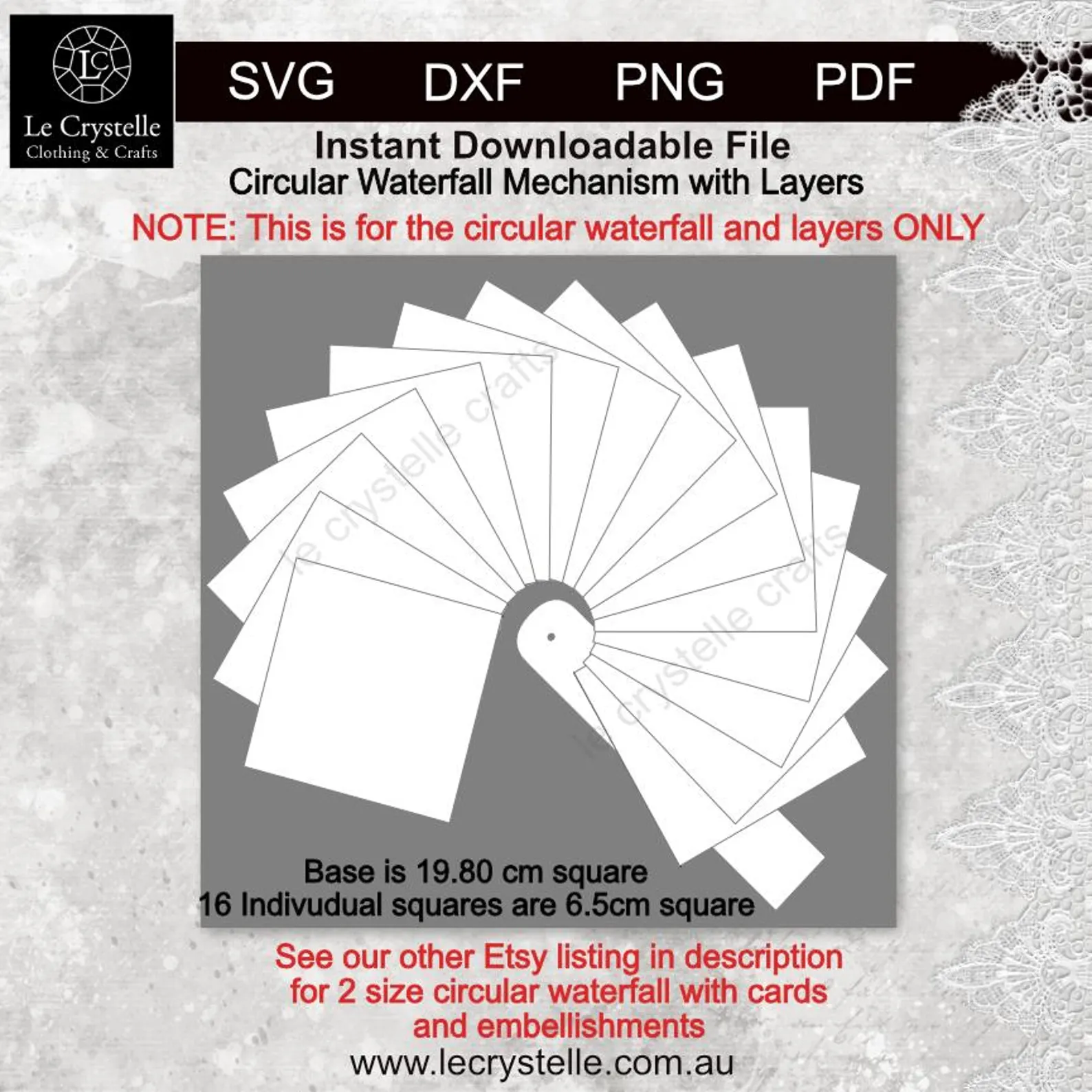 Cardmaking Circular Waterfall Mechanism SVG - Image 2