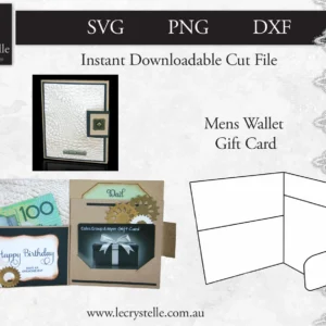 Cardmaking Mans Wallet Gift Card SVG