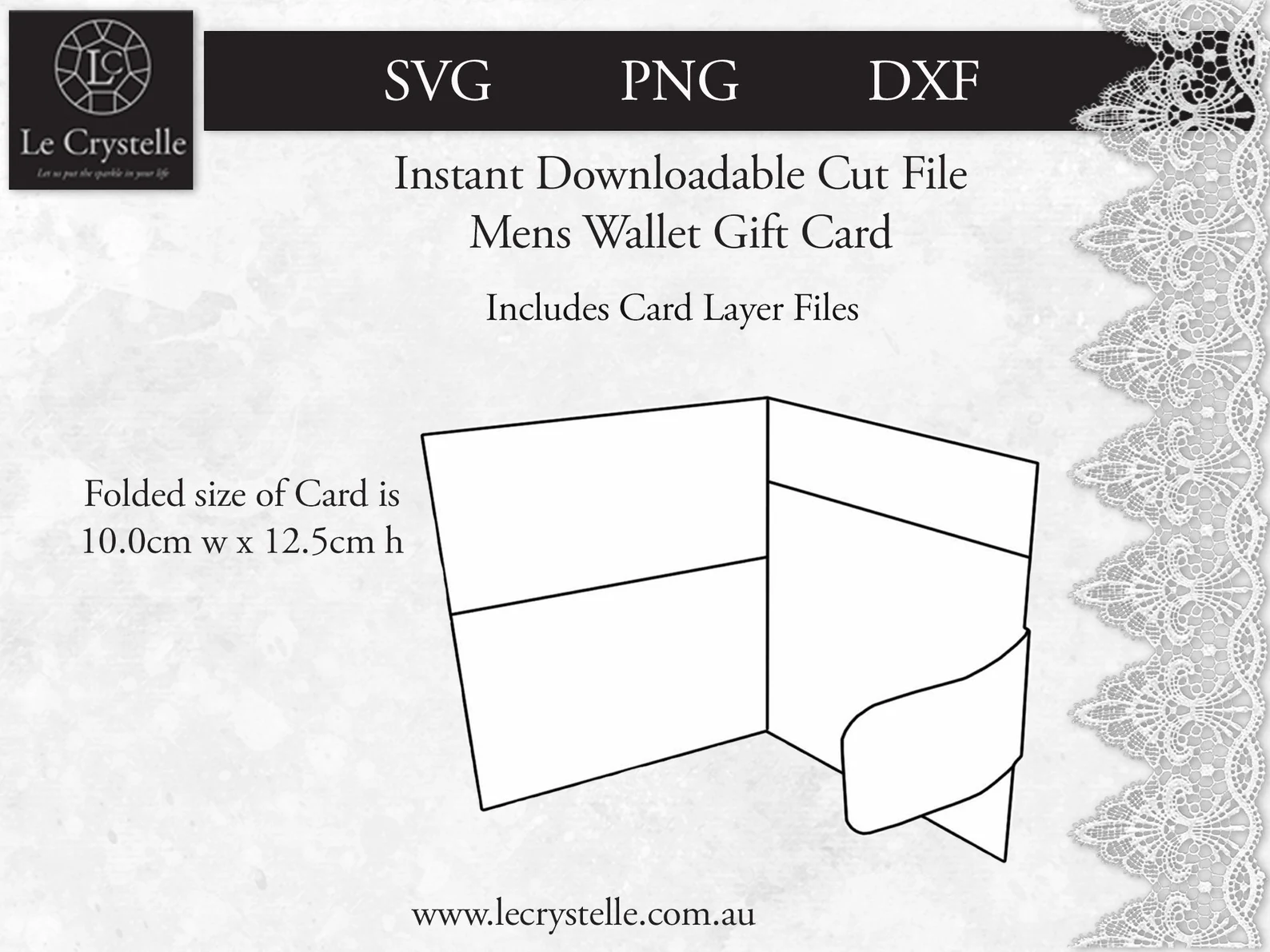 Cardmaking Mans Wallet Gift Card SVG - Image 2