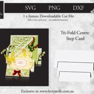 Cardmaking Trifold Center Step Card SVG