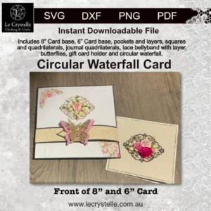 Alternative view of Cardmaking Circular Waterfall Card 2 sizes SVG