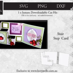 Cardmaking Stair Step Card SVG