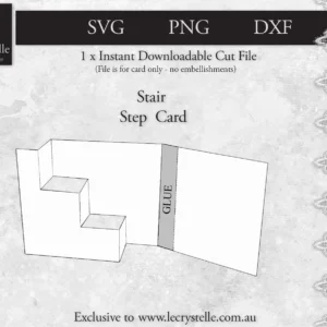 Alternative view of Cardmaking Stair Step Card SVG