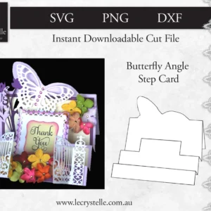 Cardmaking Butterfly Angle Card SVG