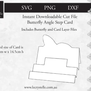 Alternative view of Cardmaking Butterfly Angle Card SVG