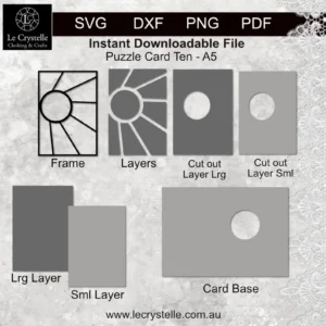 Alternative view of Cardmaking Puzzle Card 10 SVG