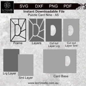 Alternative view of Cardmaking Puzzle Card 9 SVG