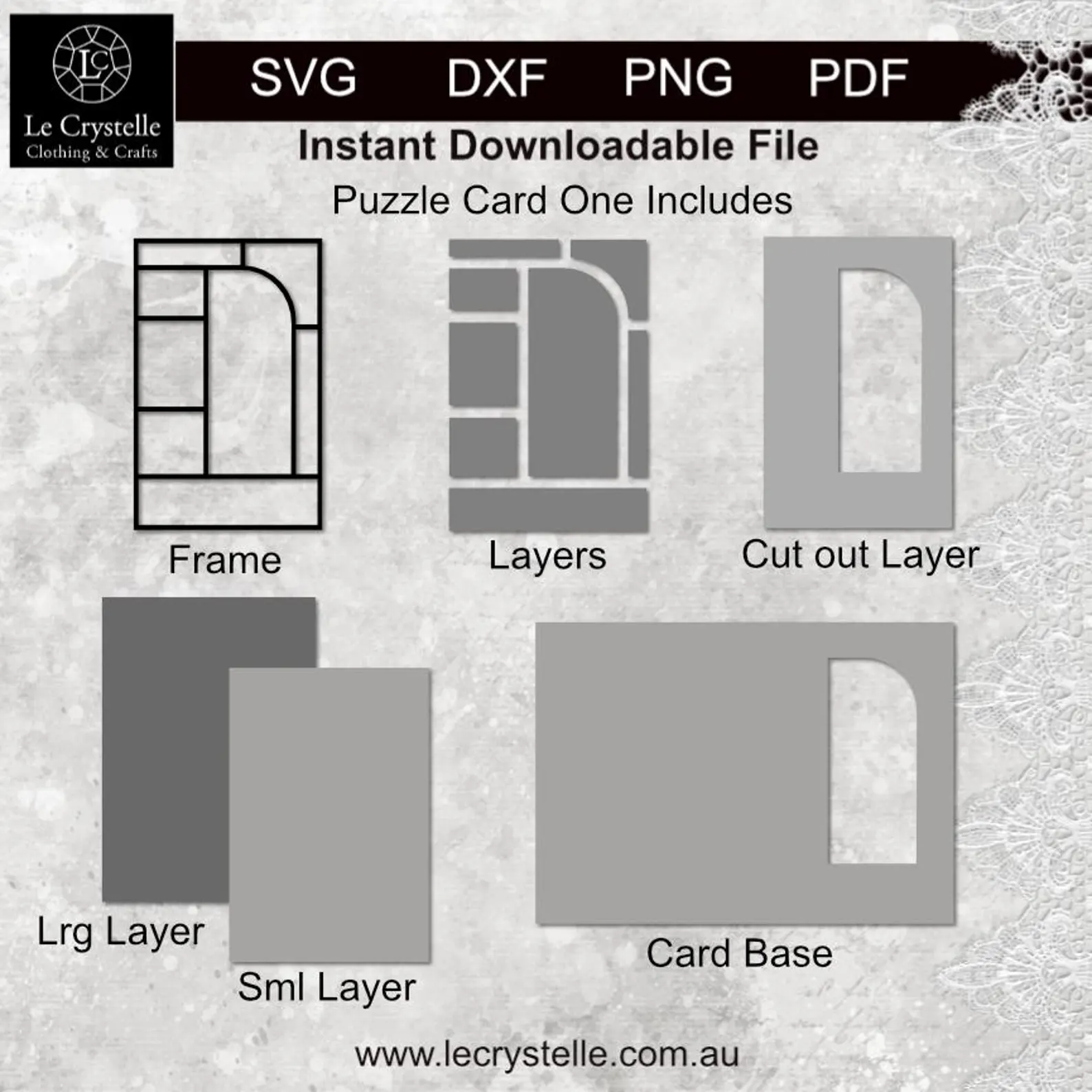 Cardmaking Puzzle Card 1 SVG - Image 3