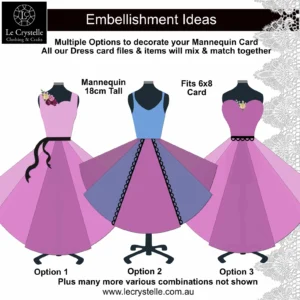 Alternative view of Ladies Dress Card 125 SVG