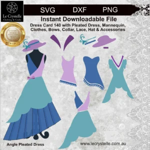 Ladies Dress Card 140 SVG
