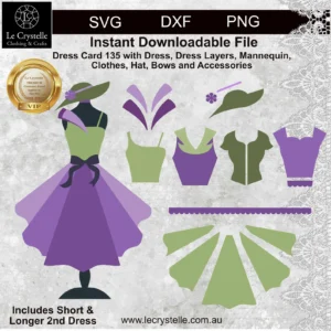Ladies Dress Card 135 SVG