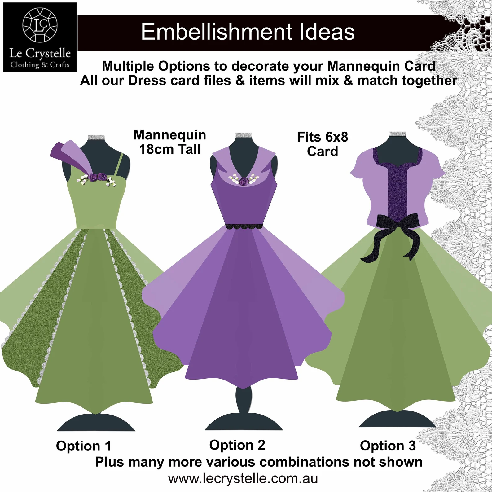 Ladies Dress Card 135 SVG - Image 2