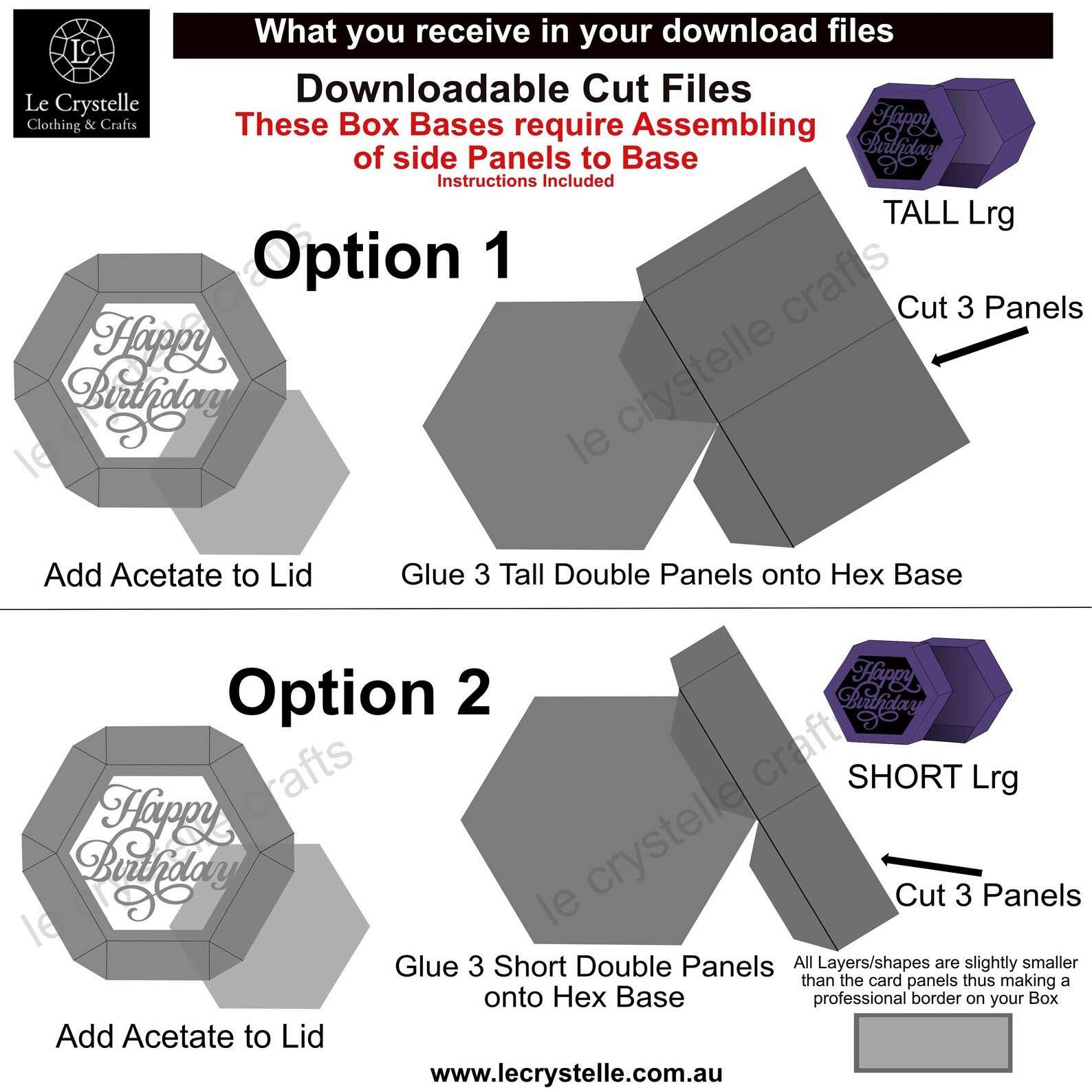 Happy Birthday Hexagon Box SVG - Image 4