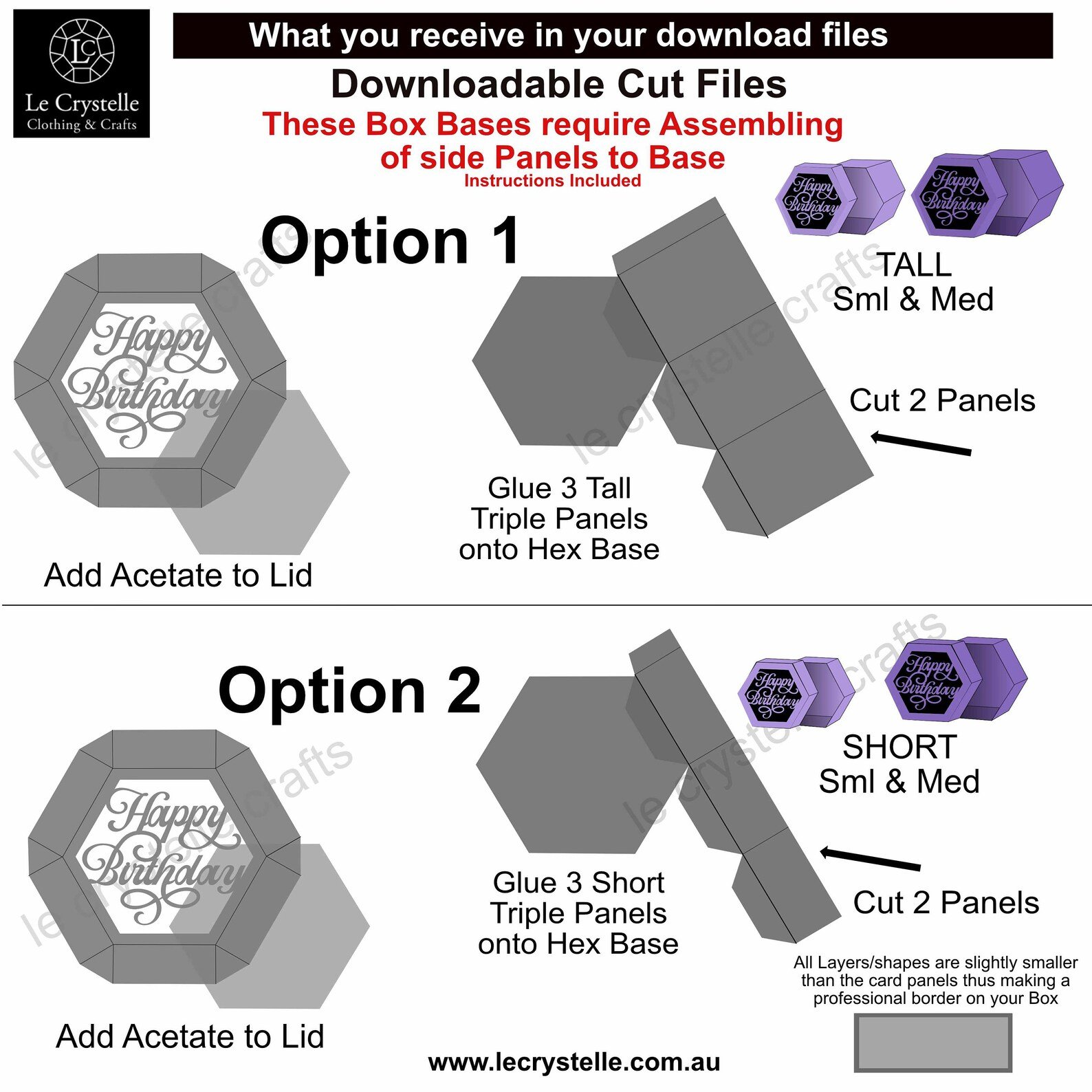 Happy Birthday Hexagon Box SVG - Image 5