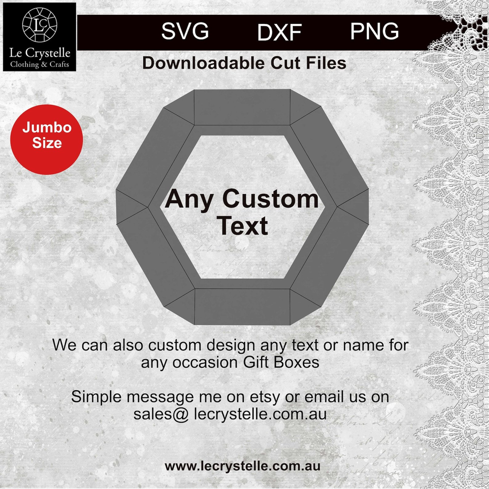 A Huge Congrats Hexagon Box SVG - Image 3