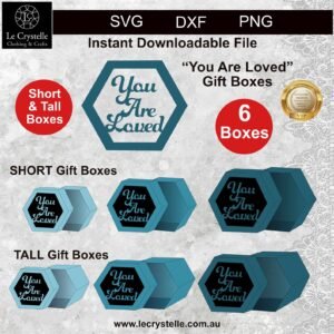 You are Loved Hexagon Box SVG