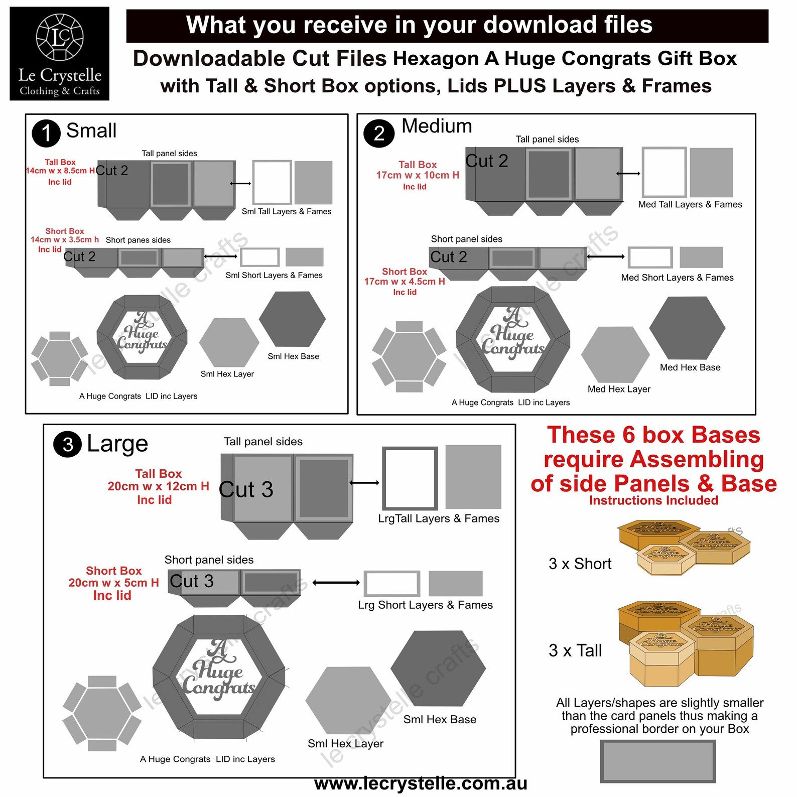 A Huge Congrats Hexagon Box SVG - Image 5