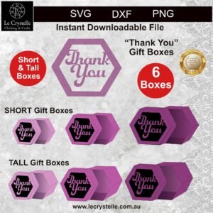 Thank You Hexagon Box SVG
