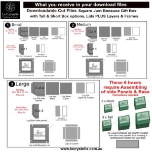 Alternative view of Just Because Square Box SVG