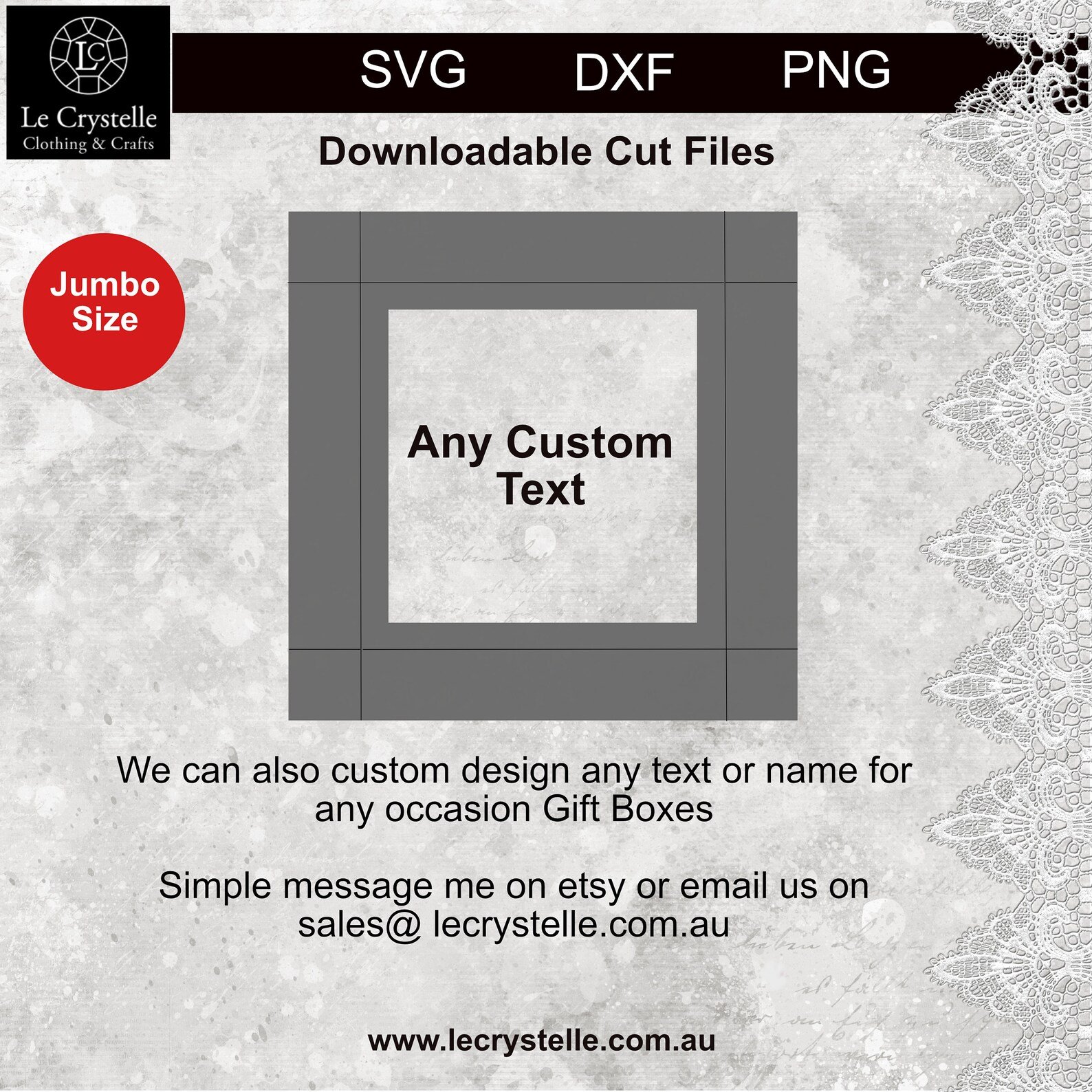 It's a Girl Square Box SVG - Image 6