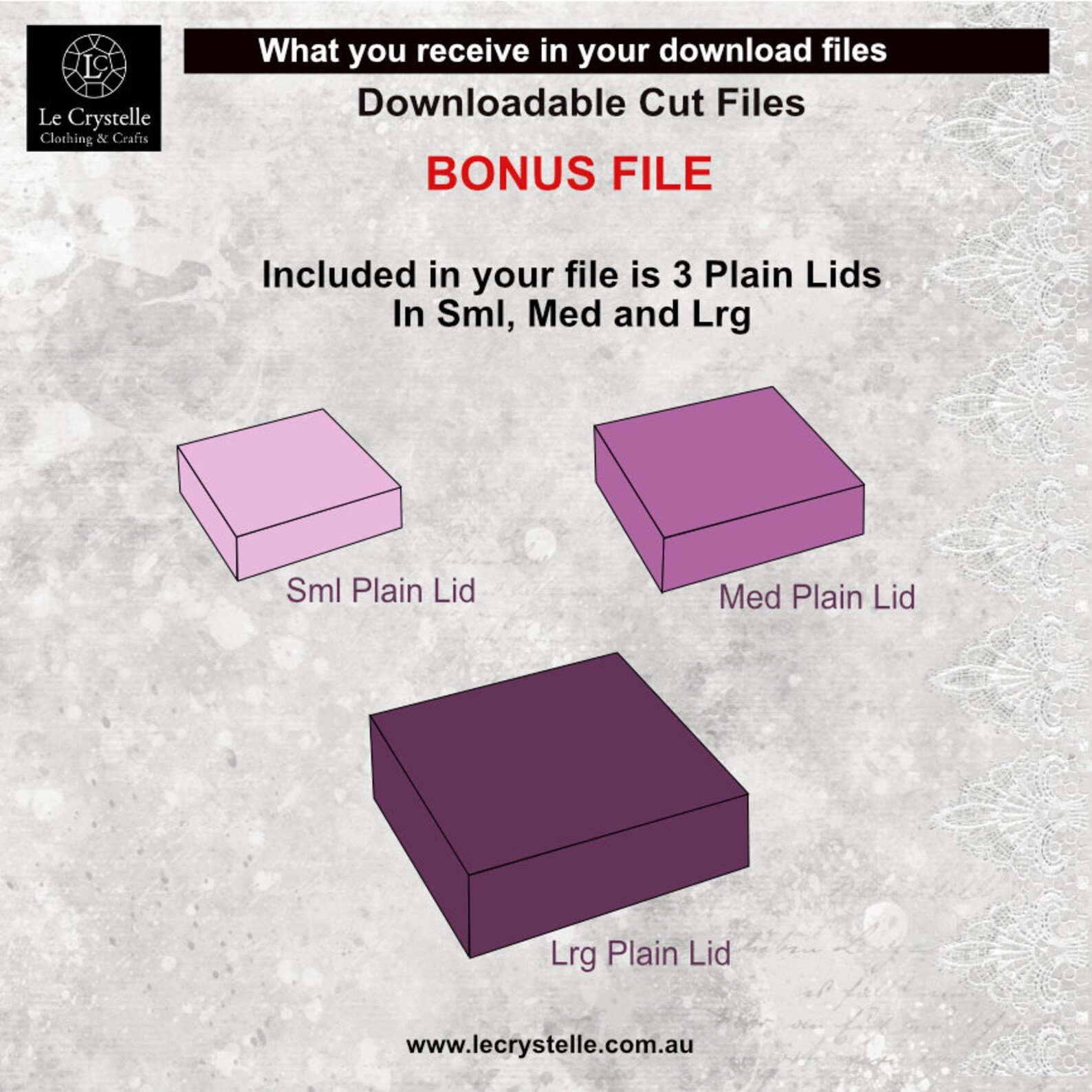 It's a Girl Square Box SVG - Image 5