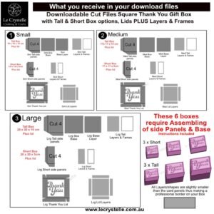 Alternative view of Thank You Square Box SVG