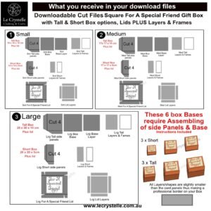 Alternative view of Special Friend Square Box SVG