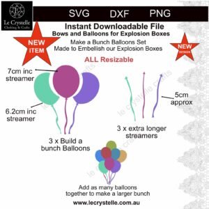 Alternative view of Explosion Box Bows and Balloons SVG