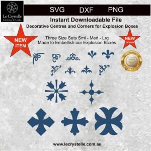 Explosion Box Decorative Centers and Corners SVG