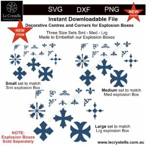 Alternative view of Explosion Box Decorative Centers and Corners SVG