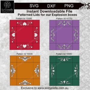 Explosion Box Patterned Lids 5000 SVG