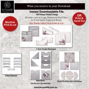 Alternative view of Explosion Box Petunia Neutral Paper Pack