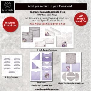 Alternative view of Explosion Box Petunia Lilac Paper Pack